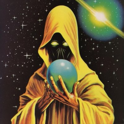Cosmic Hooded Figure by Samantha Hearn