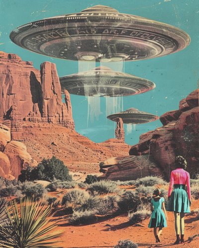 Desert UFO Encounter by Samantha Hearn