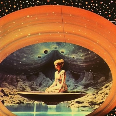 Meditating Space Woman by Samantha Hearn
