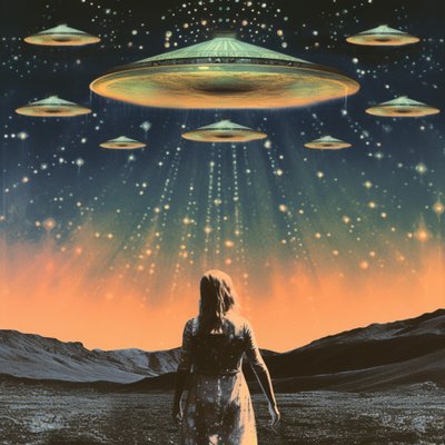 Mysterious UFO Night by Samantha Hearn