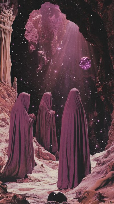 Mystical Cave Purple Planet by Samantha Hearn