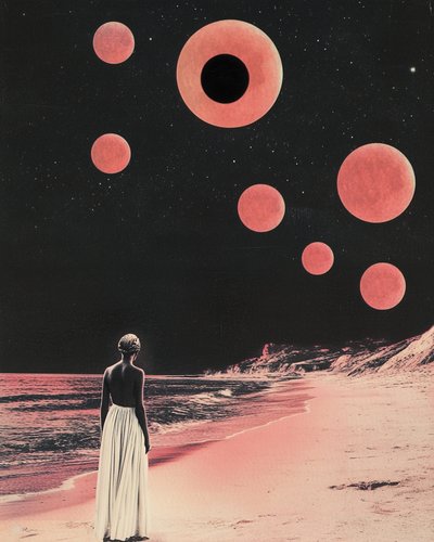 Pink Beach Cosmic Dream by Samantha Hearn