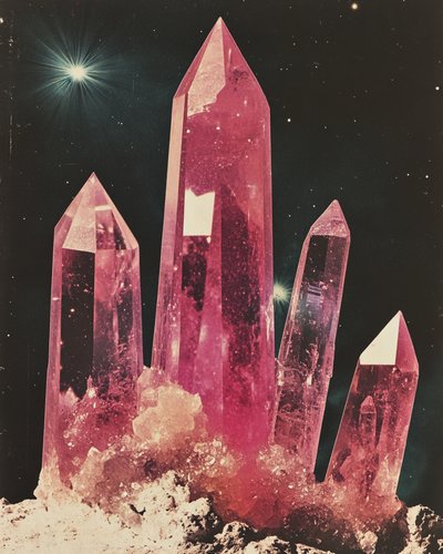 Pink Cosmic Crystals by Samantha Hearn