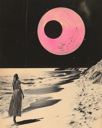 Pink Planet Beach Dream by Samantha Hearn