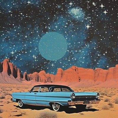 Retro Desert Cosmos by Samantha Hearn