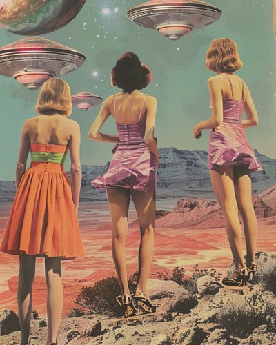 Retro Desert Encounter by Samantha Hearn