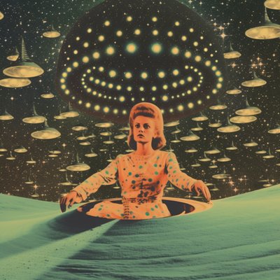 Vintage Space Encounter by Samantha Hearn