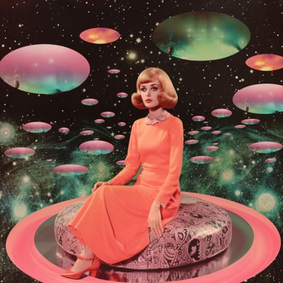 Woman In Retro Space by Samantha Hearn