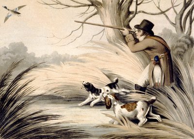 Shooting Duck, engraved by H. Merke by Samuel (after) Howitt