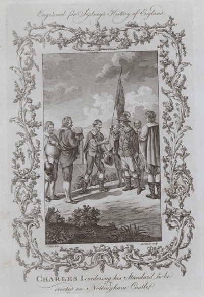 Charles I ordering his Standard to be erected on Nottingham Castle by Samuel (after) Wale
