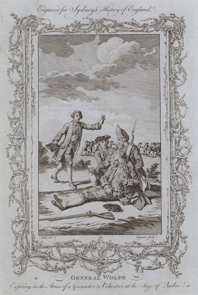 General Wolfe Expiring in the Arms of a Grenadier and Volunteer at the Siege of Quebec by Samuel (after) Wale