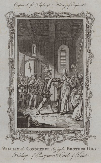 William the Conqueror Seizing his Brother Odo Bishop of Bayeux and Earl of Kent by Samuel (after) Wale