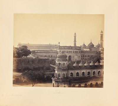 Lucknow; Great Imambara and Mosque by Samuel Bourne