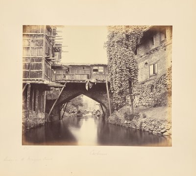 Srinagar; A Bridge on the Marqual Canal by Samuel Bourne