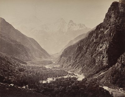 The Upper Himalayas. View of Valley from Fallaldasa with Srikanta Peaks in the Distance by Samuel Bourne