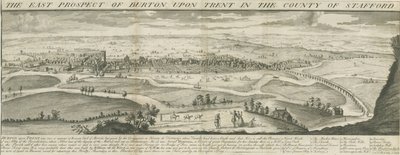 Burton-upon-Trent Bridge and Town by Samuel Buck