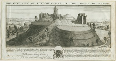 Tutbury Castle - East View by Samuel Buck