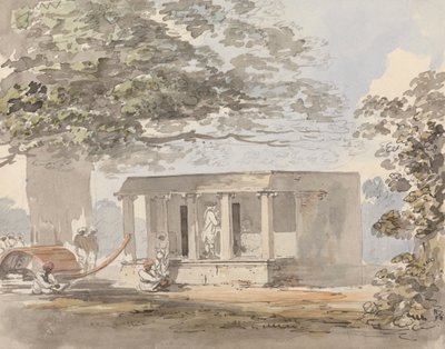 A European Gentleman Entering a Bungalow in India by Samuel Davis
