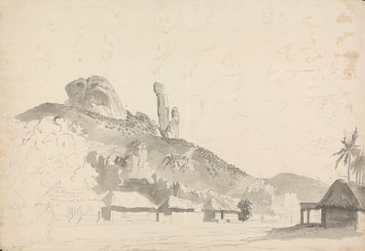 Rock Formation Above a Village by Samuel Davis