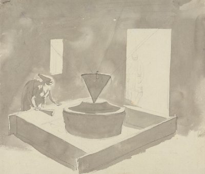 Woman Operating a Device (Flour Mill?) by Samuel Davis