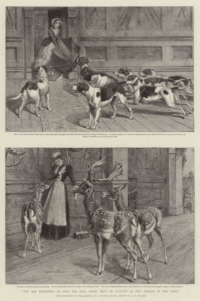 You are requested to keep the Hall Doors shut on Account of the Animals in the Park by Samuel Edmund Waller