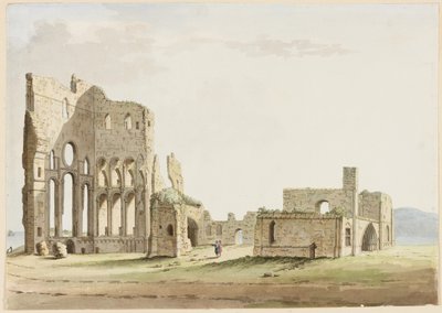 Tynemouth Priory, Northumberland by Samuel Hieronymous Grimm