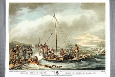Boat Killing Game in Boats by Samuel Howitt