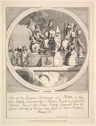 Some of the Principal Inhabitants of the Moon, as They Were Perfectly Discovered, May 1, 1788 by Samuel Ireland