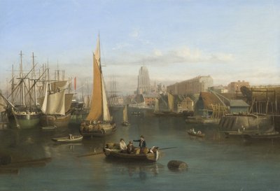 St Mary Redcliffe and Redcliffe Parade from Prince Street Bridge, c.1826 by Samuel Jackson