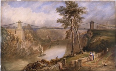 View of the Avon Gorge with the Approved Design for the Clifton Suspension Bridge by Samuel Jackson