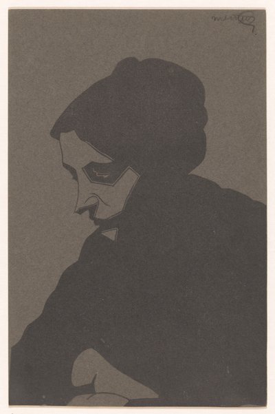 Woman in Three-Quarter View to the Left, with Shadow by Samuel Jessurun de Mesquita (signed by artist)