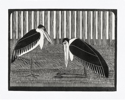 Two Marabous by Samuel Jessurun de Mesquita