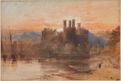 Caernarvon Castle, North Wales by Samuel Palmer