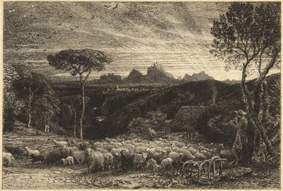 “Opening the Fold” or “Early Morning” by Samuel Palmer