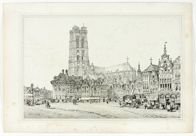 Maline, from Facsimiles of Sketches made in Flanders and Germany by Samuel Prout
