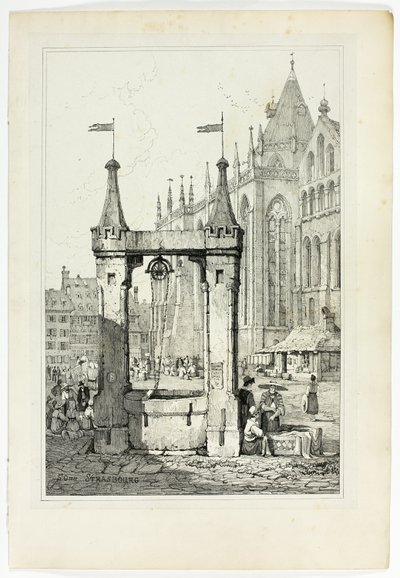St Omer, Strasbourg, from Facsimiles of Sketches made in Flanders and Germany by Samuel Prout