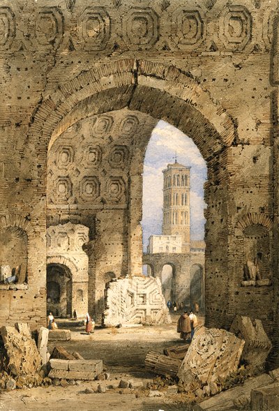 Temple of Peace, Roman Forum by Samuel Prout