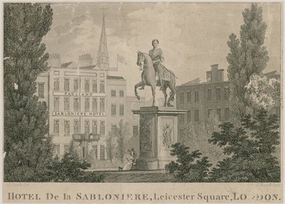 Hotel de Sabloniere, Leicester Square, London by Samuel Rawle