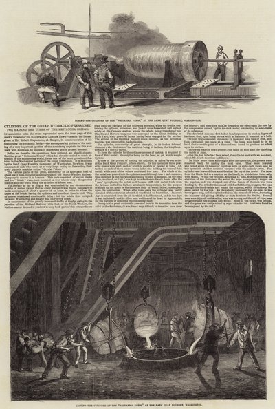 Cylinder of the Great Hydraulic Press Used for Raising the Tubes of the Britannia Bridge by Samuel Read