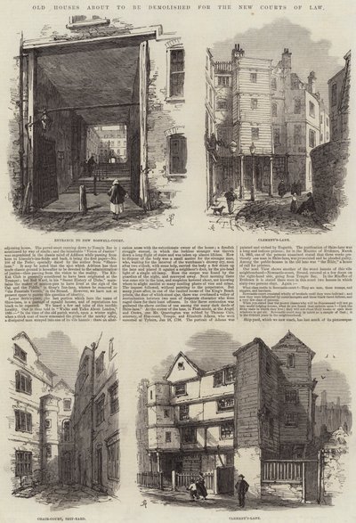 Old Houses About to be Demolished for the New Courts of Law by Samuel Read