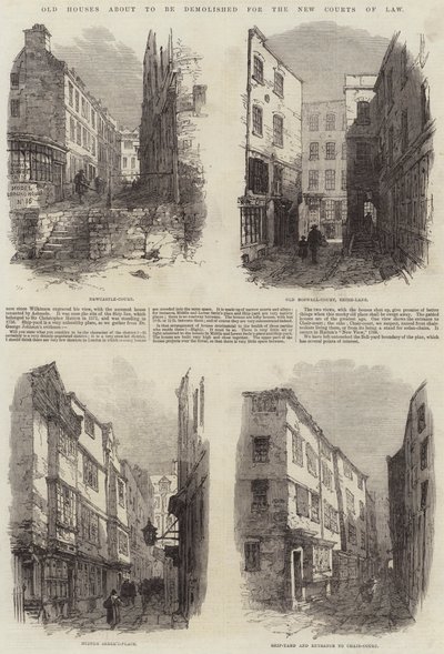 Old Houses about to be demolished for the New Courts of Law by Samuel Read