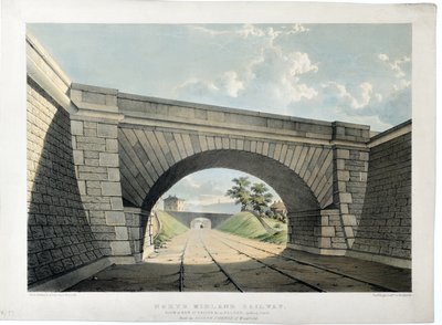 North Midland Railway. View of New Street Bridge etc in Belper, Looking South by Samuel Russell