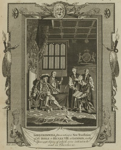 Lord Cromwell Presenting a New Translation of the Bible to King Henry VIII in 1538 by Samuel Wale