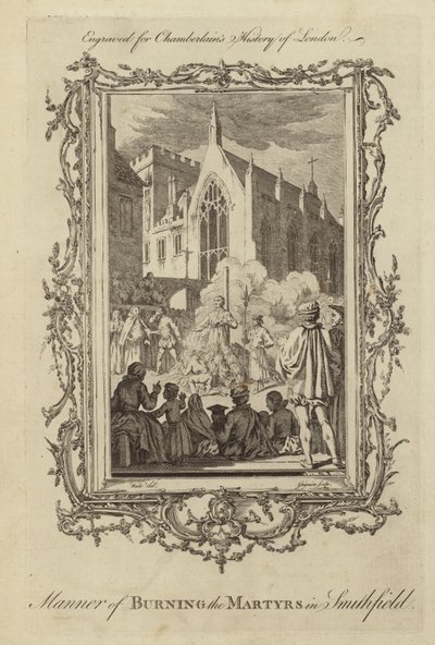 The Manner of Burning the Martyrs in Smithfield by Samuel Wale