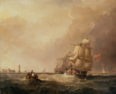 A View of Mersey Harbour and a View of Shipping Off Douglas, Isle of Man by Samuel Walters