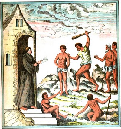 Champlain West Indies Plate LXI - Story of the Indians by Samuel de Champlain