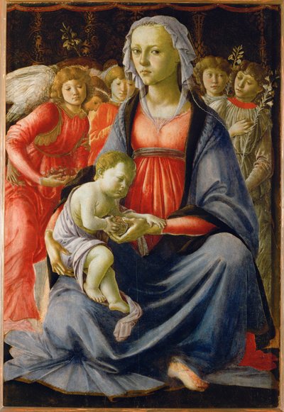 Madonna with Child and Five Angels by Sandro (1444/5-1510) Botticelli
