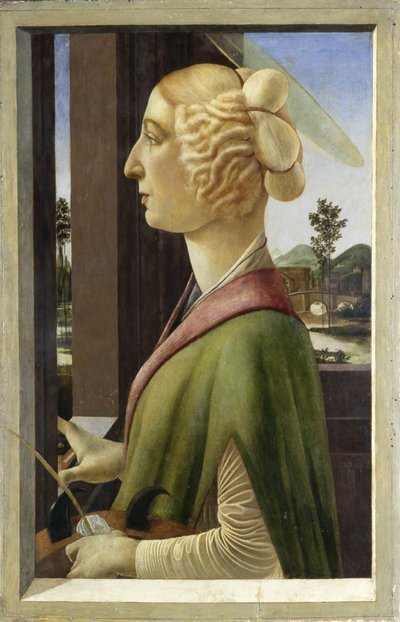 Portrait of a Young Woman with attributes of St. Catherine by Sandro Botticelli