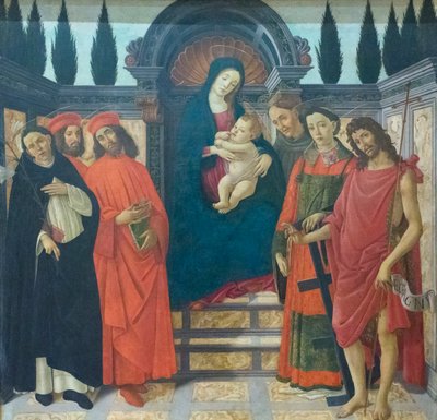 Madonna and Child with saints by Sandro (and workshop) Botticelli