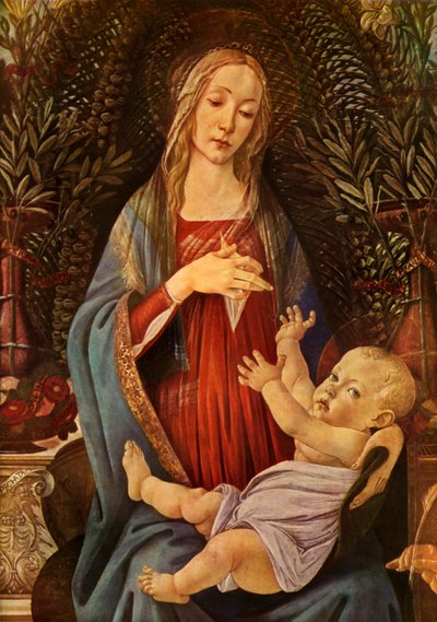 Madonna and Child with Both Saints John (detail) by Sandro Botticelli